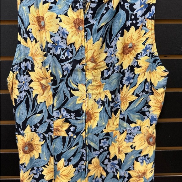 Decked Out Sunflower Floral Sleeveless Maxi Dress Size 5/6 Back Zip - Picture 6 of 6